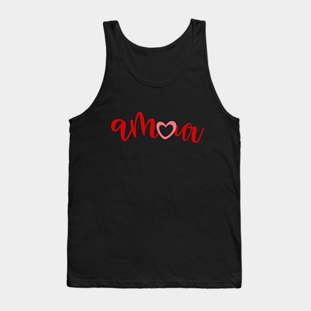 Amour for Valentines Day Couples Tank Top by tropicalteesshop